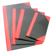 紅黑面硬皮簿(4“x6